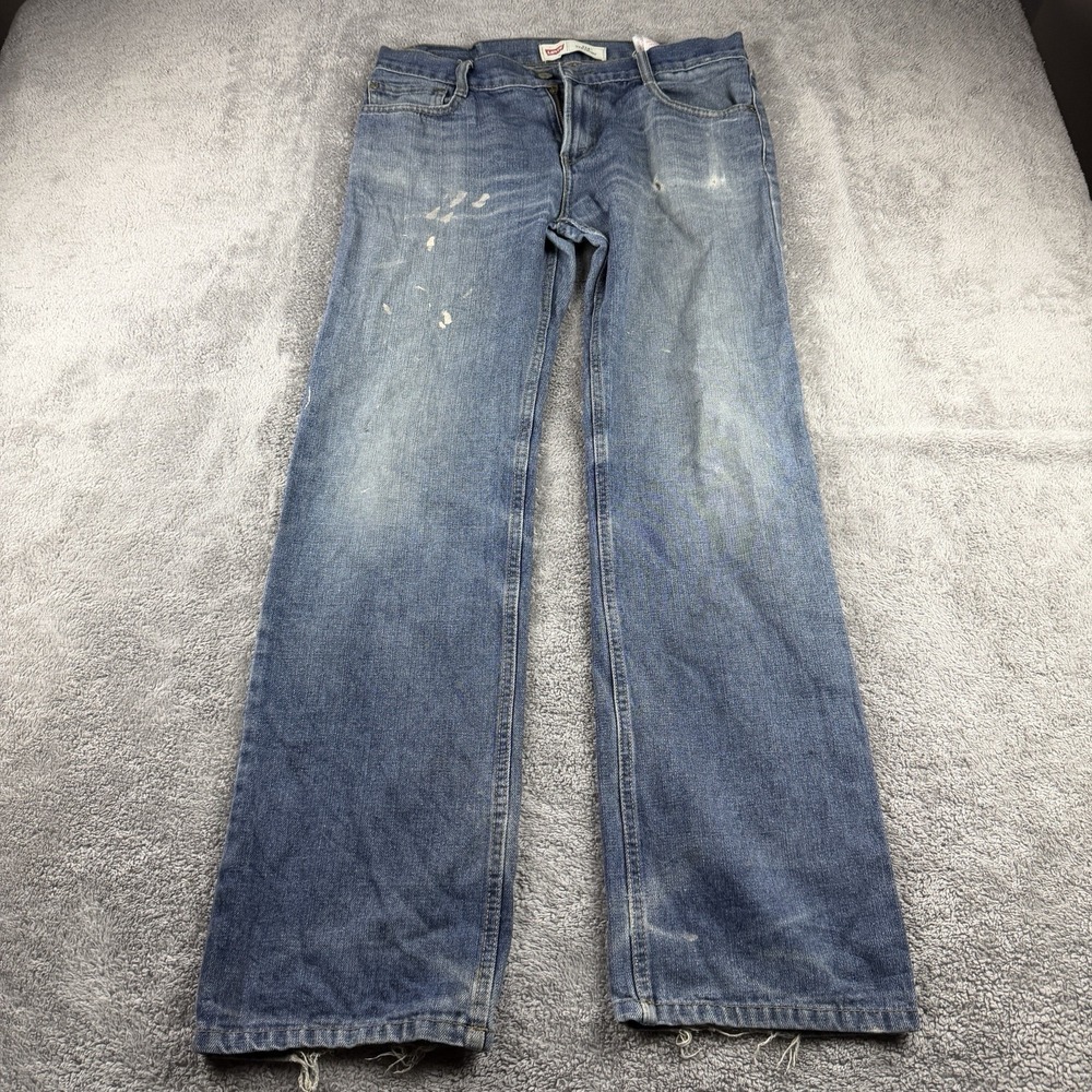 Levis 514 Straight Leg Jeans Womens 20 33x29 Blue Medium Wash‎ Low Rise